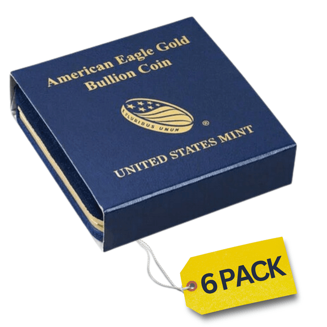 Official US Mint American Eagle Gold Bullion One Ounce Presentation - 6 Pack product image