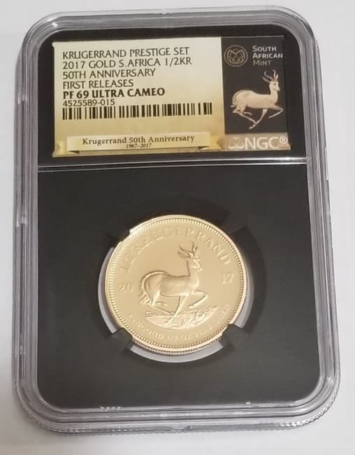 2017 Gold s.Africa 50TH Anniversary First Releases Krugerrand Prestige Set 1/2KR product image