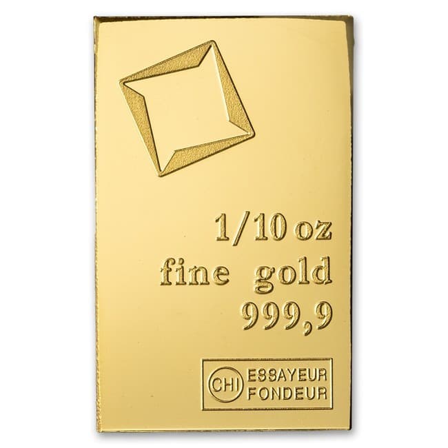 1/10 oz Gold Bar .9999 Fine - Random Design product image
