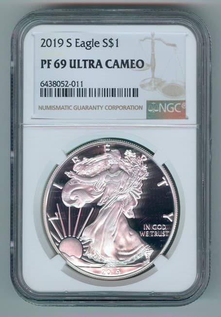 2019-s Silver American Eagle - Km#273 - Ngc - PF69 Ultra Cameo product image