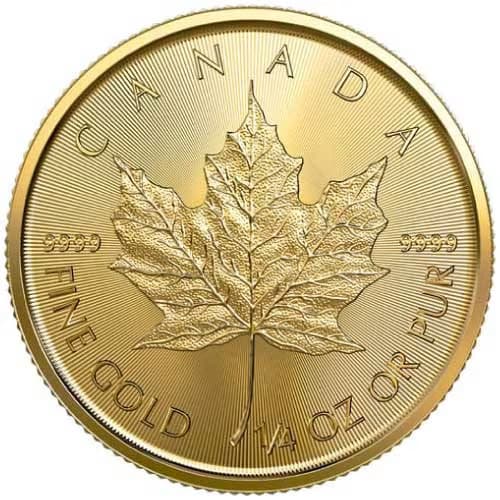 2023 Gold 1/4 oz Canada Maple Leaf Coin product image