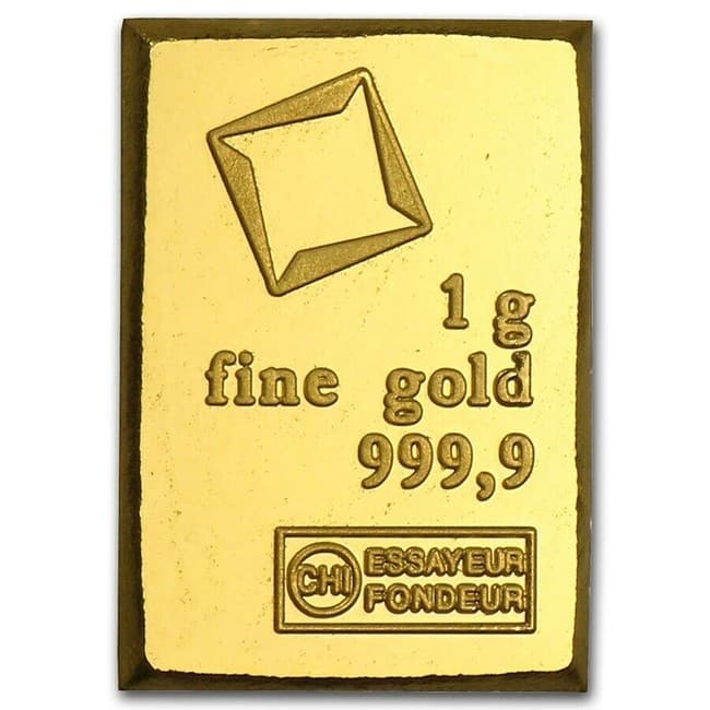 1 g One Gram Valcambi Breakaway .999 Fine Gold Cambi Bar Bullion Investment product image