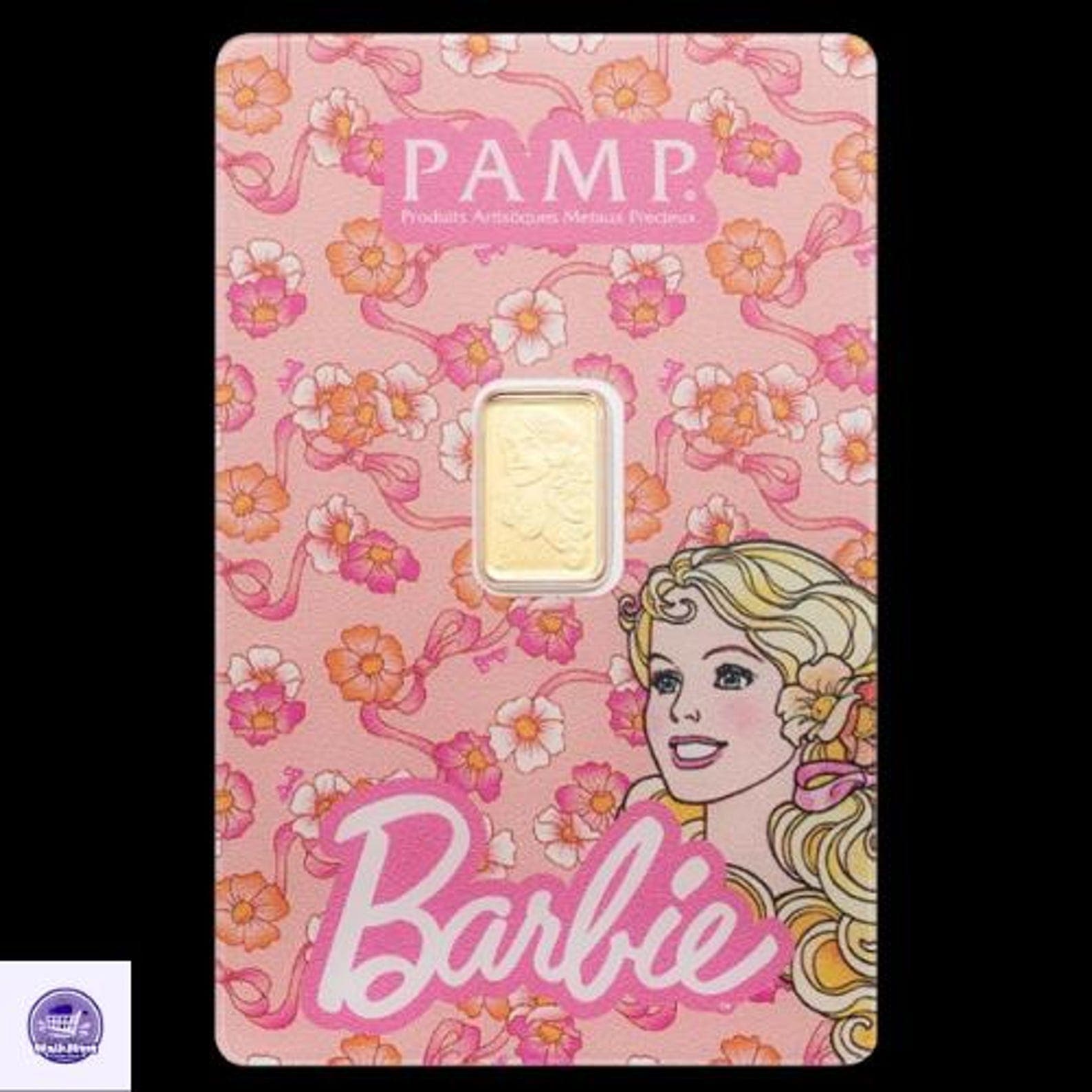 1 Gram Pamp Barbie Gold Bar 24K | 999.9 Pure Gold | Limited Edition Collectible with Gift Sleeve | Certified Investment Bullion product image