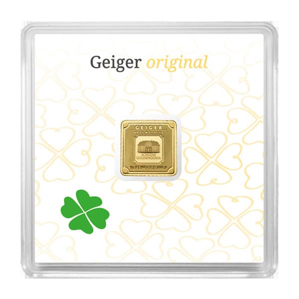 Good Luck Assay Geiger GOLD Bar - 1 Gram .9999 Pure product image