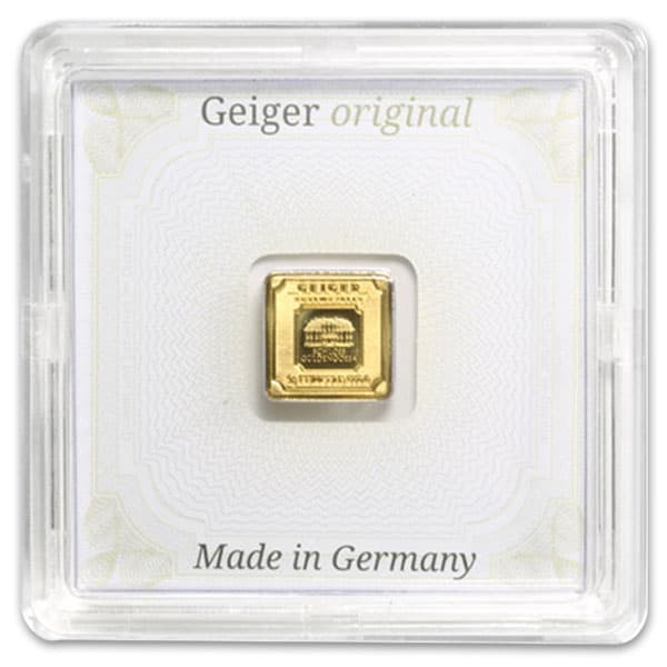Geiger GOLD Bar - 1 Gram .9999 Pure, in Assay product image