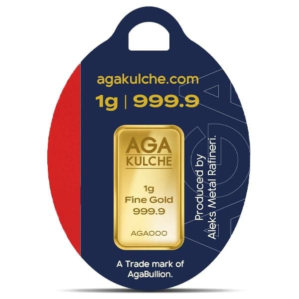 Keychain Assay AgaBullion Gold Bar, 1 Gram .9999 Pure product image