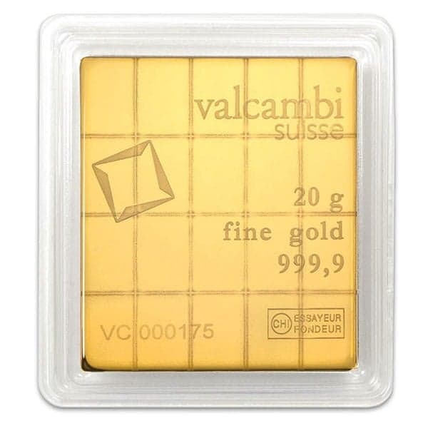 Valcambi CombiBar - 20 x 1 Gram .9999 Gold (0.643 troy Oz) product image
