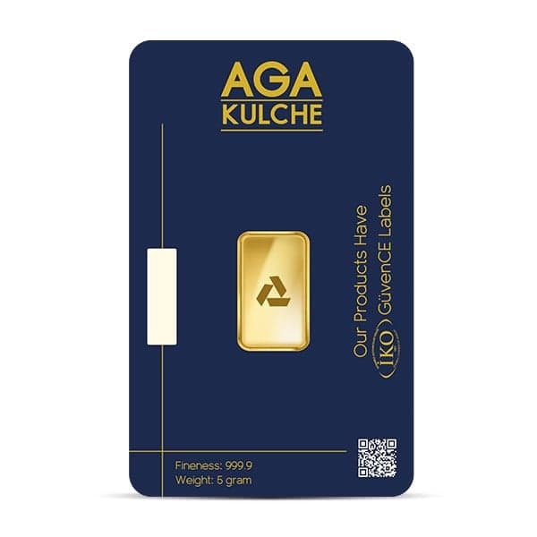 AgaBullion Gold Bar, 5 Gram, .9999 Pure in Assay Package product image